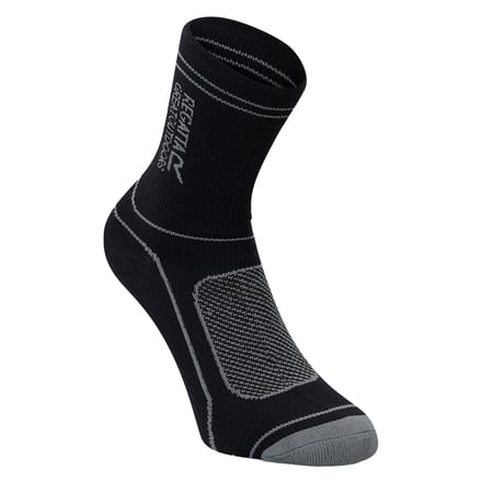 Regatta Unisex Volwassen Waterdichte Crew Sokken (Zwart/Granit)