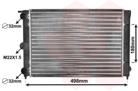 Van Wezel - RADIATOR VOOR VW GOLF I 1976-1983 171121253CF