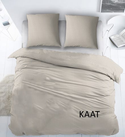 Katoen Laken 1 persoons 180x290 met kussensloop KAAT BEIGE