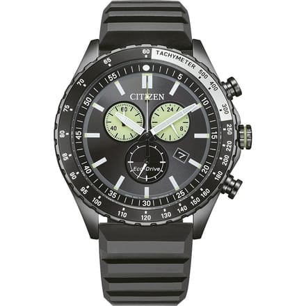 Citizen AT2565-05E Horloge - Siliconen - Zwart - Ø 43 mm