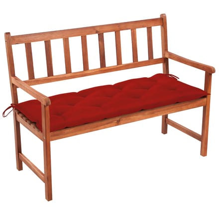 vidaXL - Tuinbank - met - kussen - 120 - cm - massief - acaciahout