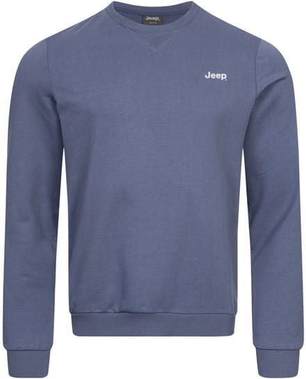 Jeep Heren Sweatshirt Met Ronde Hals Blauw - M