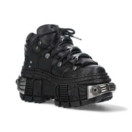 New Rock lederen platform enkellaarzen-WALL106-S10
