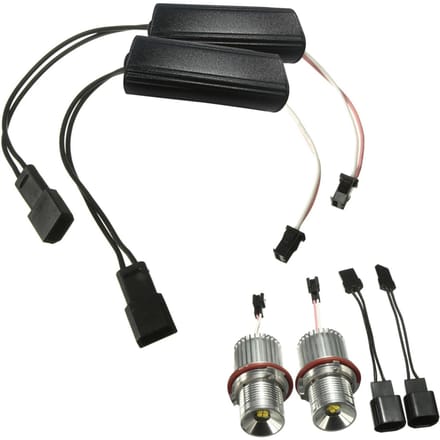 2 Stuks 20W Led Angel Eyes Halo Ring Marker Gloeilamp Vervanging Voor Bmw E87 E39 M5 M6 e83 X3 E60 black