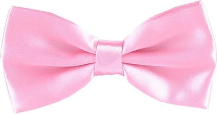 Fako Fashion® - Vlinderstrik - Vlinderdas - Satijn - 12.5cm - Lichtroze