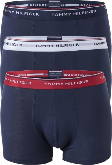 Tommy Hilfiger Boxershorts - Mannen - 3-pack - Navy/Wit/Rood - Maat S