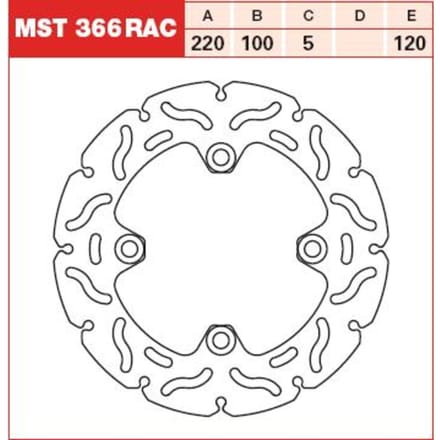 Remschijf TRW MOTO MST366RAC