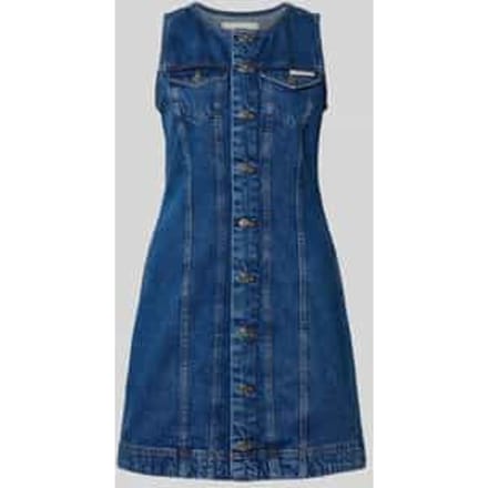 Regular fit mini-jurk in Denimlook met Logopatch