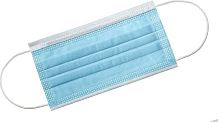 50 Blauw/Groen/Wit  FFP1 / mondmaskers met elastiek - 3 laags