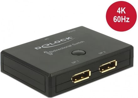 DeLOCK Displayport 2 - 1 Switch bidirectional 4K 60 Hz