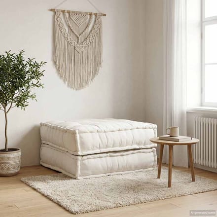 vidaXL - Modulaire - bankstel - 70x70x36 - crèmekleurig - stof