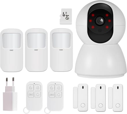 Home Security System - Camera Alarm - Huis Beveiligen - Inclusief Sirene - 10x10x10 cm - Wit