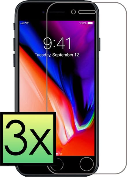 Screenprotector Geschikt voor iPhone 6 Screenprotector Tempered Glass Gehard Glas Beschermglas - 3x