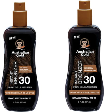 Australian Gold SPF 30 Spraygel met Bronzer - 2 x 237 ml - voordeelverpakking- multipack