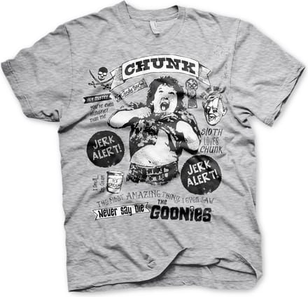 The Goonies Chunk Jerk Alert T-shirt grijs gemêleerd