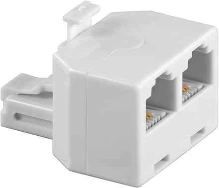 RJ11 (m) - 2x RJ11 (v) telefoon splitter / wit