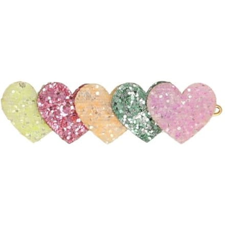 Meri meri valentijnsdag haarspeld - hartjes glitter
