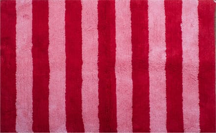 Kitsch Kitchen badmat gestreept roze/rood