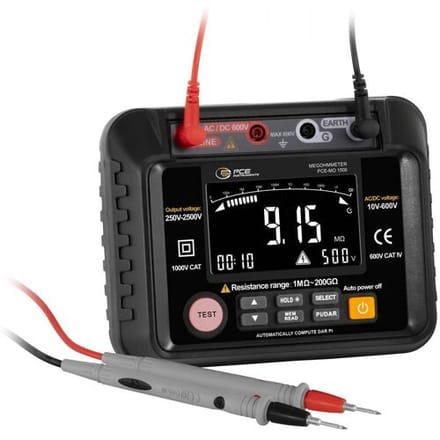 PCE Instruments PCE-MO 1500 Isolatiemeter, Ohmmeter 2500 V 2500 GΩ