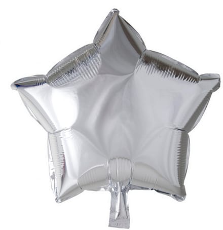 Folie ballon ster zilver 46 cm