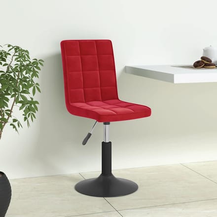 vidaXL Eetkamerstoelen draaibaar 4 st fluweel wijnrood