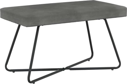 vidaXL - Bank - Donkergrijs - 80 - x - 40 - x - 45 - cm - fluweel