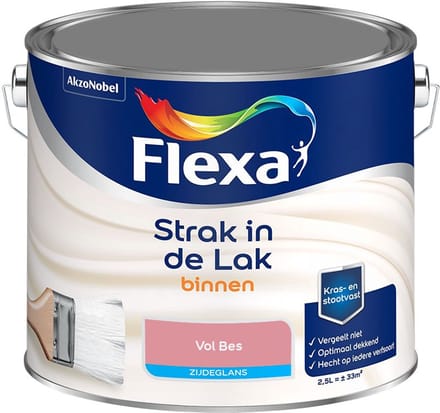 Flexa - Strak In De Lak Binnenlak Zijdeglans - Vol Bes - Mengverf - 2,5 L