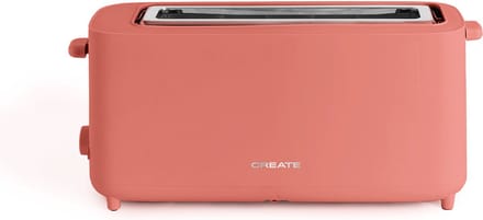 CREATE - Broodrooster 950W - Met veiligheidssysteem - Zes vermogensstanden - Terracotta - TOAST STUDIO XL