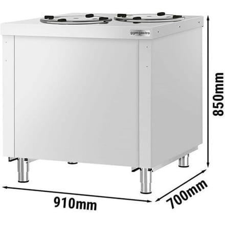 GGM Gastro Tellerspender KOPENHAGEN - unbeheizt - 910mm - 120 Teller - Edelstahl
