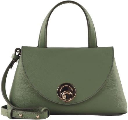 COCCINELLE Leren schoudertas Nikla Handbag Double Grainy Leather Greenery / Rosette mintgroen
