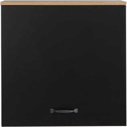 Bovenkast Manno 60cm met 1 deur - zwart/eik