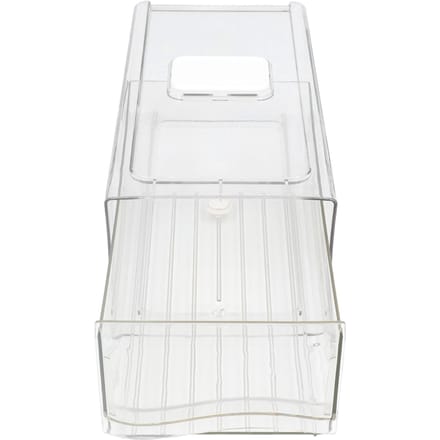 Koelkastcontainers Voedselkwaliteit Transparante Voorraadkast Opbergbak Stapelbare Classificatie Opberglade S white