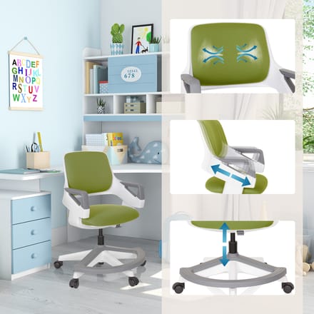 Kinder bureaustoel KID FLEX netstof olijfgroen hjh OFFICE