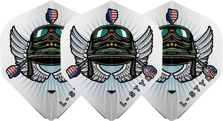 L-Style Champagne Flight EZ L1 Leonard Gates V3 White - Dart Flights