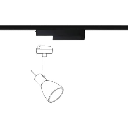 Paulmann ZB Adapter 95524 230V-railsysteemcomponenten Spotadapter (appgestuurd) Zwart (mat)