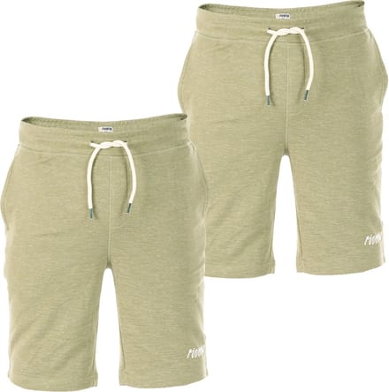 riverso Heren Short RIVMike 2 Pack regular/straight Groen M Volwassenen Korte joggingbroek