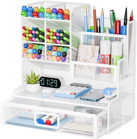 Unyqoos ® Multifunctionele Bureau- en Thuisorganizer met 12 Vakken voor Efficiënte Ordening