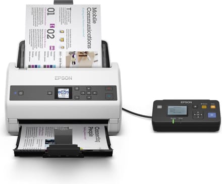 Epson WorkForce DS-970 scanner met velinvoer 600 x 600 dpi A4 grijs, wit