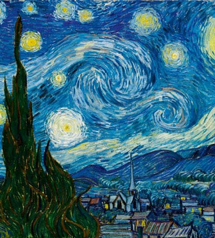 Fotobehang - Starry Night 225x250cm - Vliesbehang