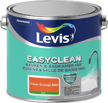 Levis - Easyclean Keuken & Badkamer Mix - Clear Orange B80 - Mengverf - 2,5 L