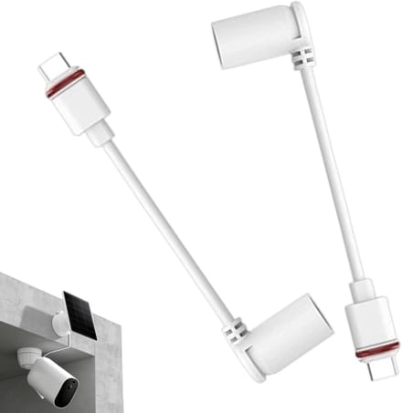 USB-C Adapter - Stroom Connector - Camera Voeden - Intelligente Upgrade - 2 Stuks - Zwart