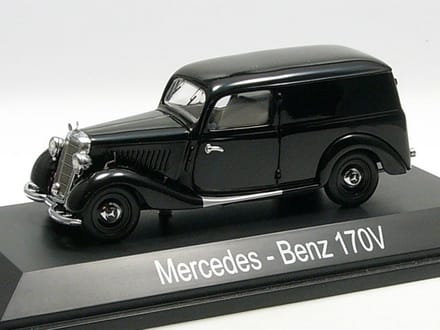 Modelauto Mercedes-Benz 170V kastenwagen black - Schaal 1:43