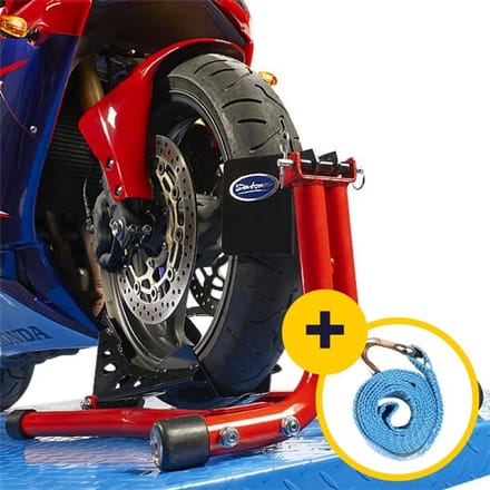 Datona® Inrijklem motor - rood + spanband