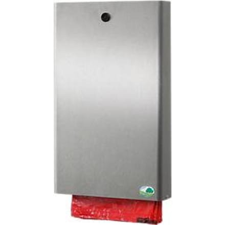 Dispenser voor hondenpoepzakjes, afsluitbaar, rvs
