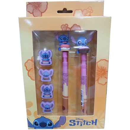 Karactermania - Disney Lilo en Stitch - Pack van Uitwisbare Gelpen - Potlood - 4 Gommen