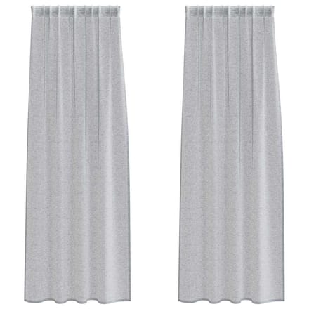 vidaXL - Voile - Gordijn - 2 - st - Donkergrijs - 260 - x - 140 - cm - Polyester