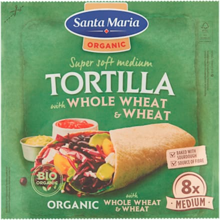 Soft Tortilla Organic Wheat Medium