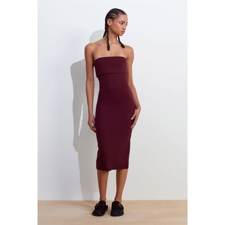 Strapless Bodycon Midi-jurk