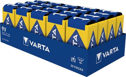 Doosje 20x Varta industrial  MN1604 9V E-Blok