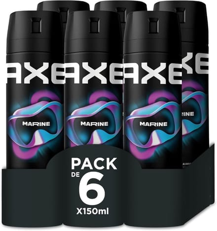 Bodyspray Heren - Deodorant Spray - Fris Blijven - Dubbele Actie Technologie - 150 ml 6 Stuks